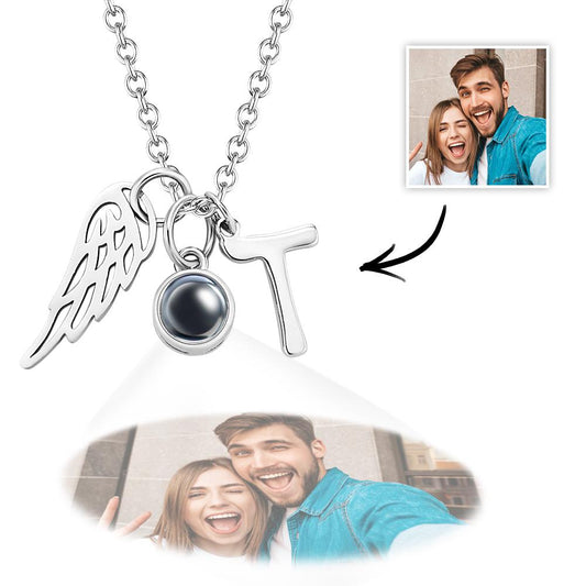 Personalized Wings Initials Projection Charm