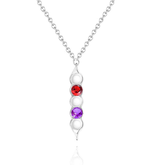 Pea In The Pod - Personalized Family Birthstone Necklace