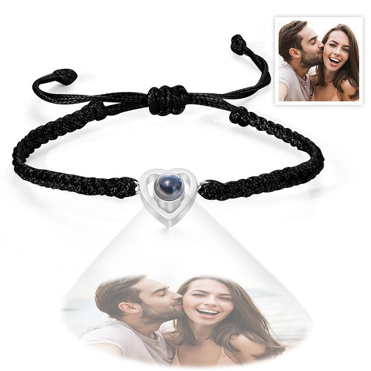Personalized Heart-shaped Photo Projection Bracelet