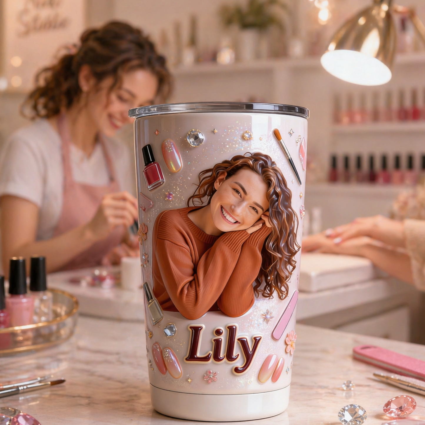 Love Nails Design, Gift for Women - Personalized Nail Salon Tumbler