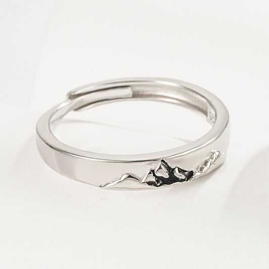 Mountain Ocean Lovers Matching Ringss - Couple Ring