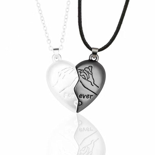 Magnetic Matching Hand In Hand - Couple Necklace