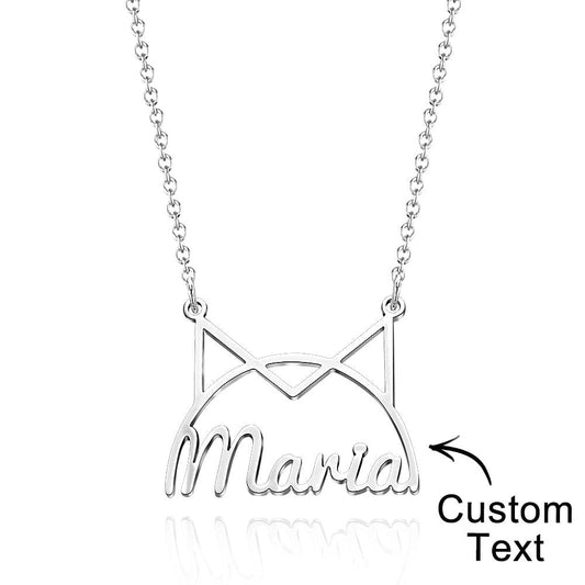 Personalized Cat Pet Name Necklace