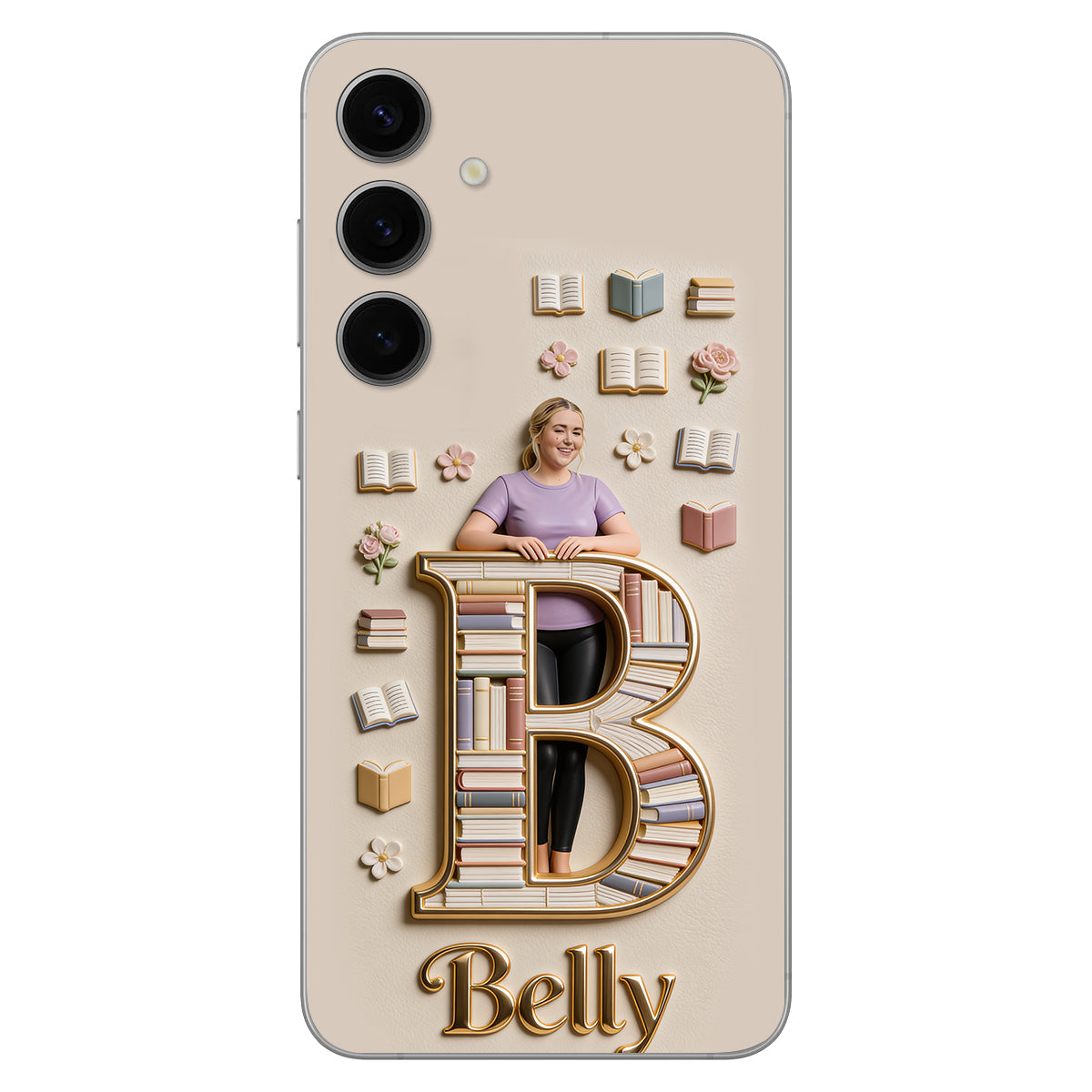Book Lovers Gift - Personalized Book 3D Embossed Leather Phone Case
