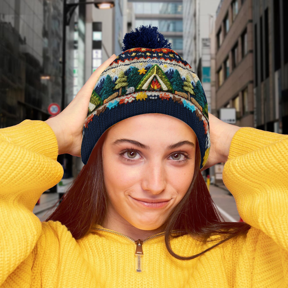 Love Camping - Personalized Camping Beanie Hat
