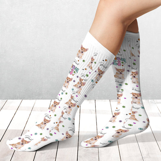 Dog Mom Vibes - Personalized Dog Socks