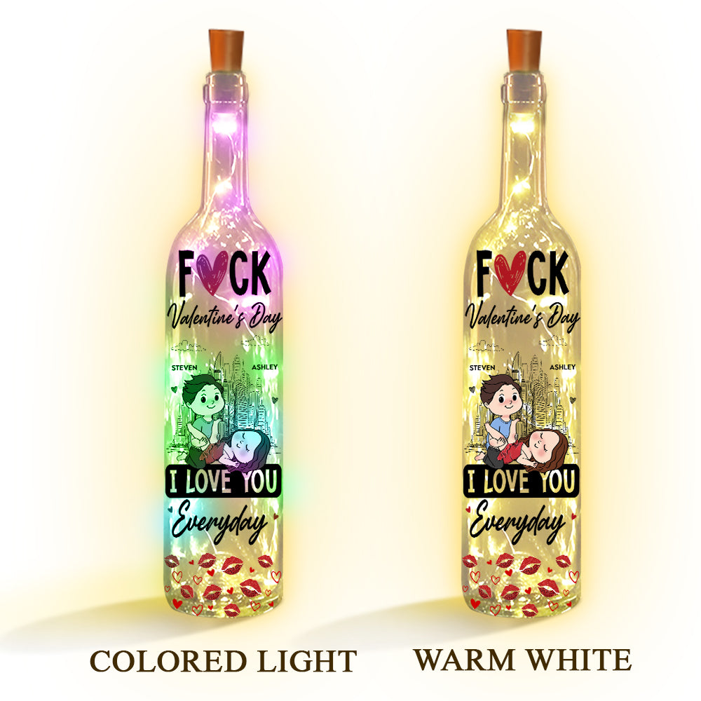 I Love You - Personalized Couple Wine Bottle Lamp