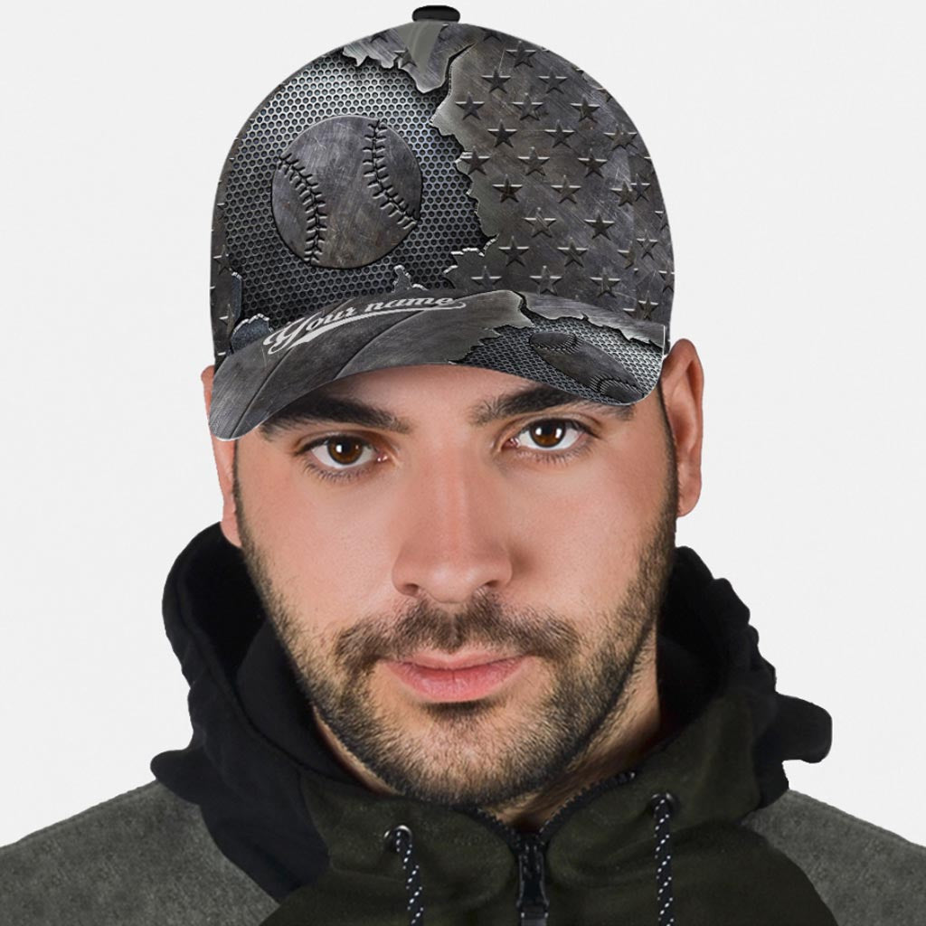 Love Baseball Personalized Cap With Printed Vent Holes