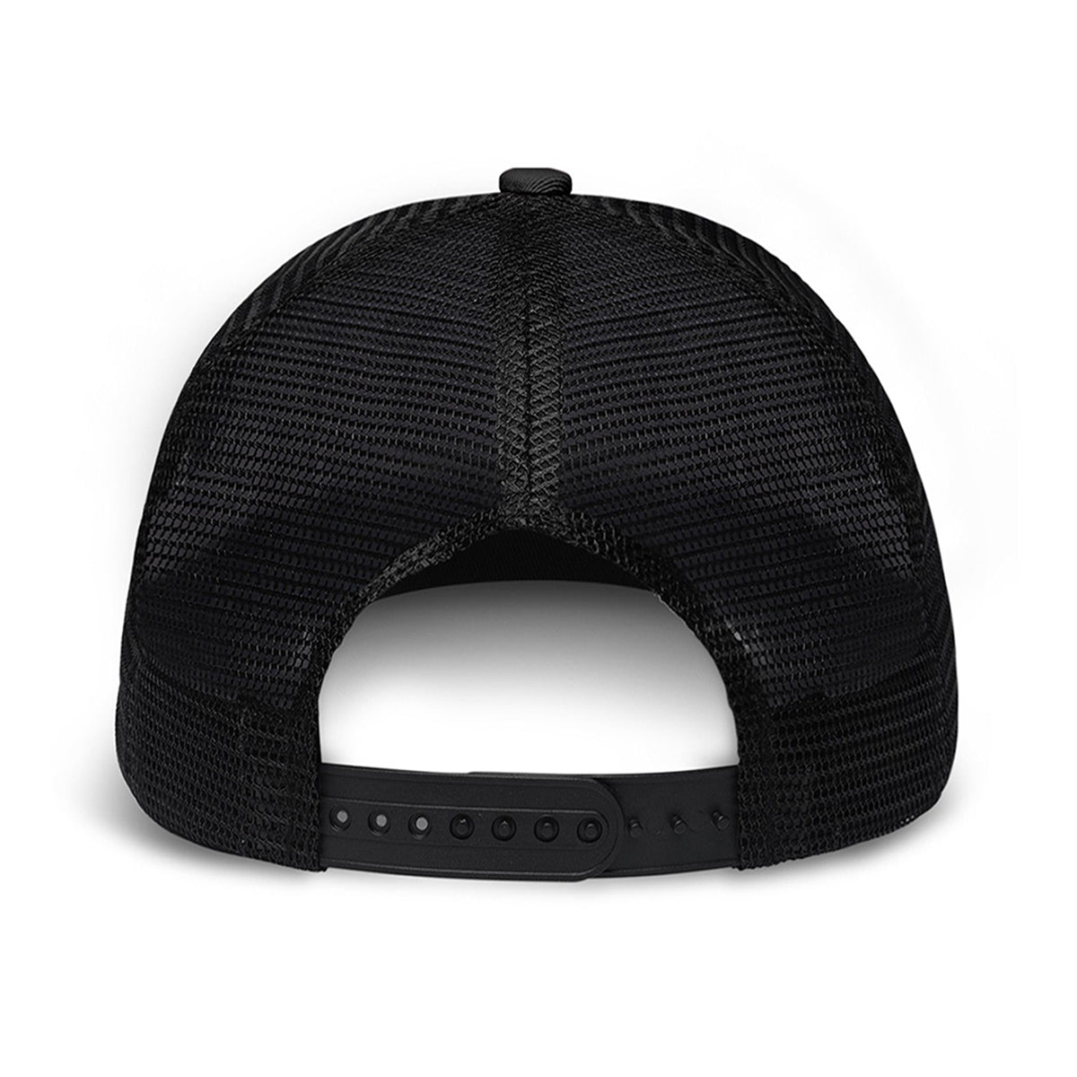 Just One More Cast - Personalized Fishing Trucker Hat (Black Mesh)