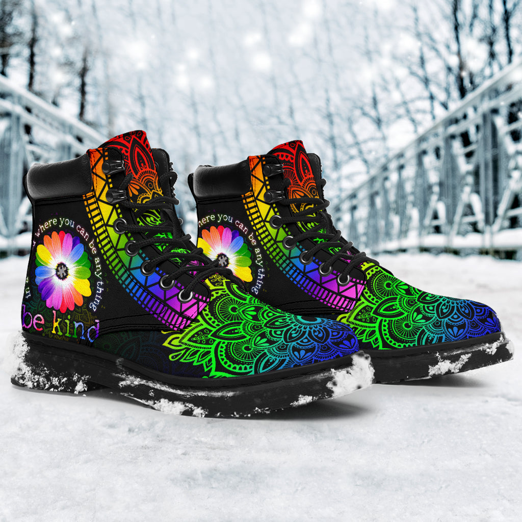 In A World Where You Can Be Anything Be Kind Autism Awareness All Season Boots 0622