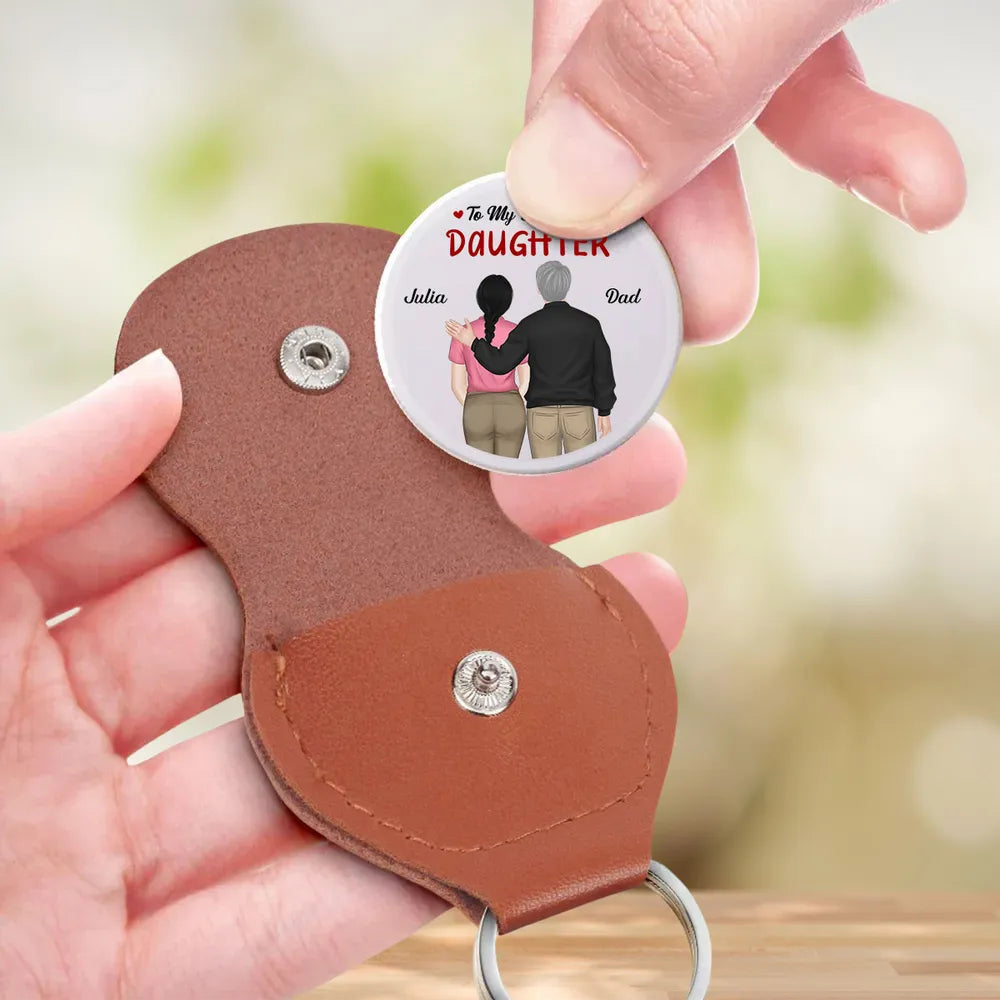 Personalized Pocket Hug With Dad and Daughter Hugging, Sweet Keepsake Token, Unique Gift for Daughter From Dad