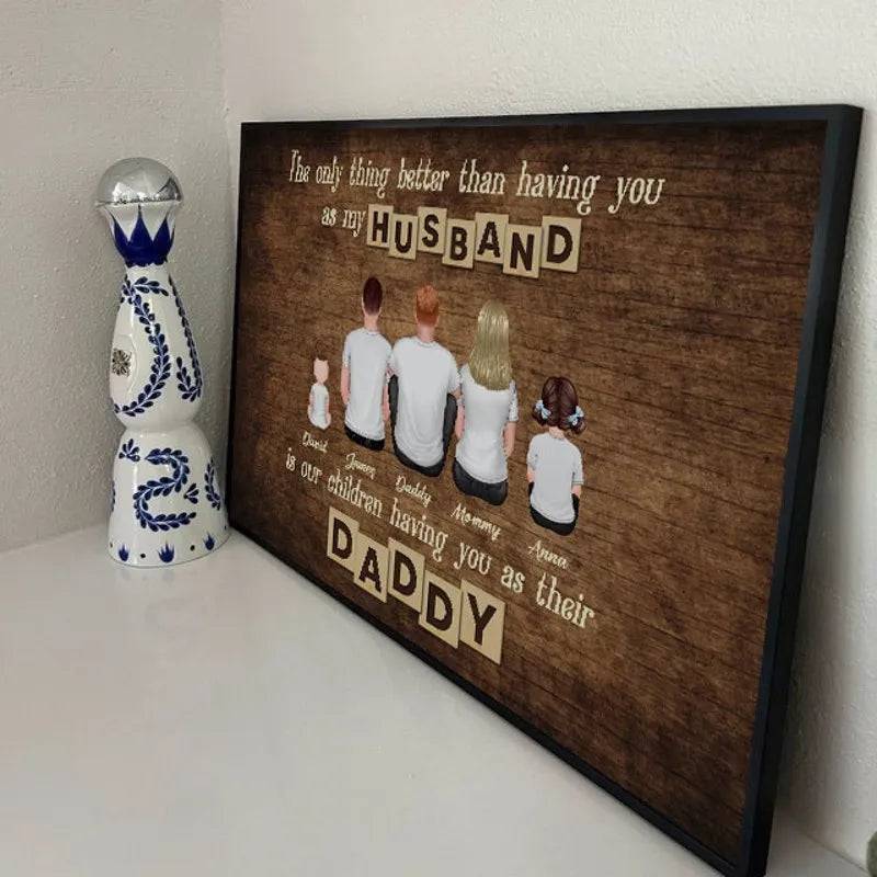 The Only Thing Better Than Father's Day Gift for Dad Grandpa, Personalized Horizontal Poster or Canvas
