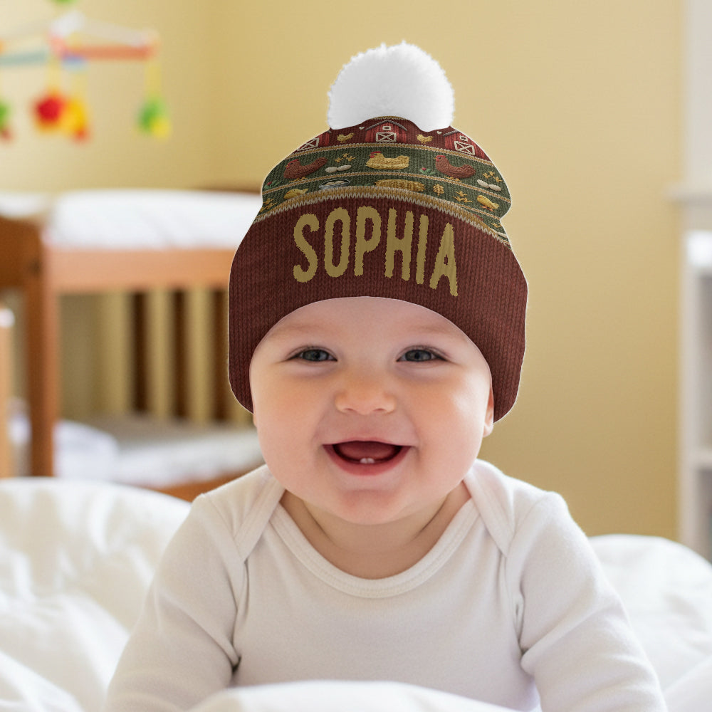 Crazy Chicken Lady - Personalized Chicken Beanie Hat