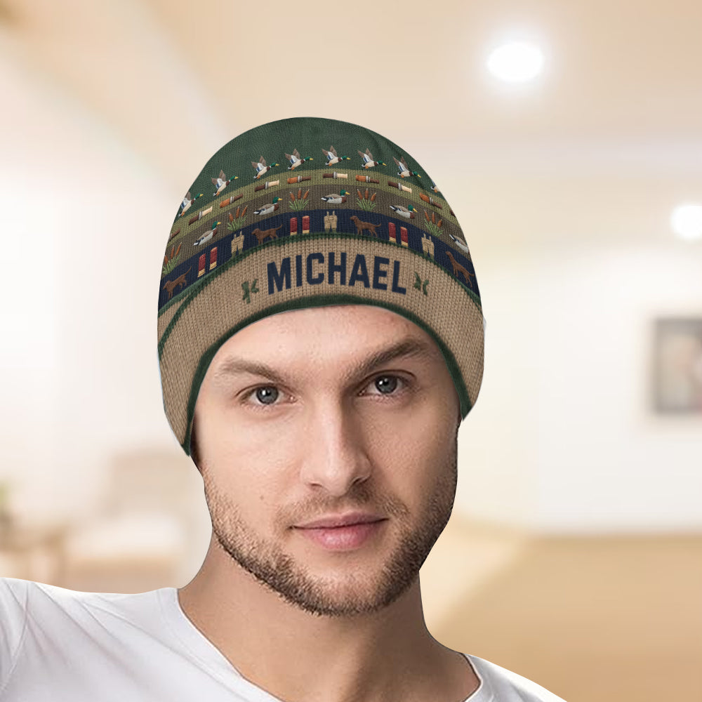 Duck Hunting Season - Personalized Hunting Beanie Hat