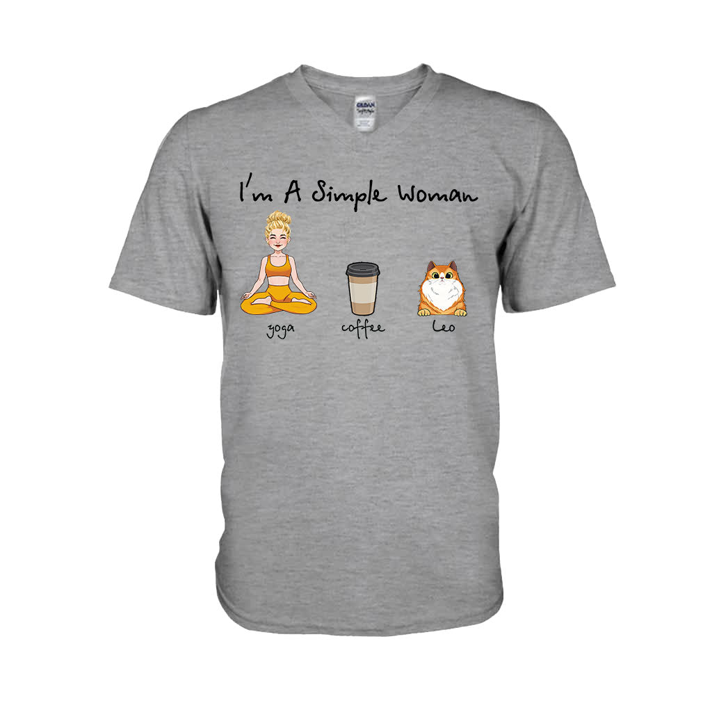 I'm A Simple Woman - Personalized Yoga T-shirt And Hoodie