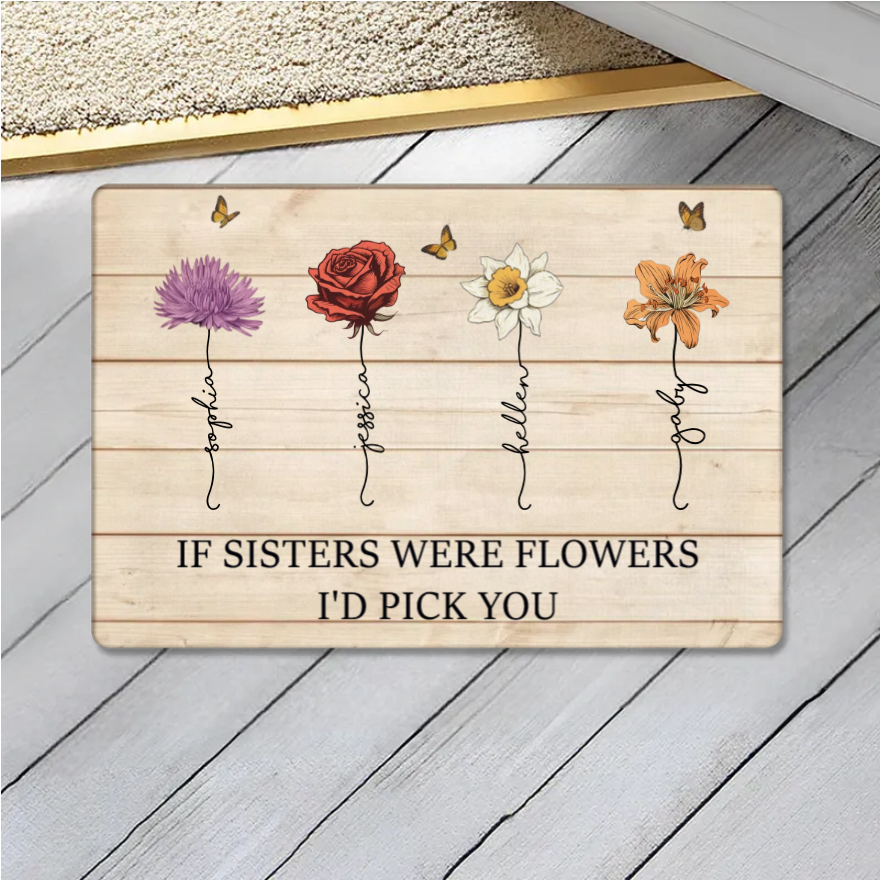 If Friends Were Flowers I'd Pick You - Personalized Poster or Ornament or Jewelry Dish or Plaque or Keychain