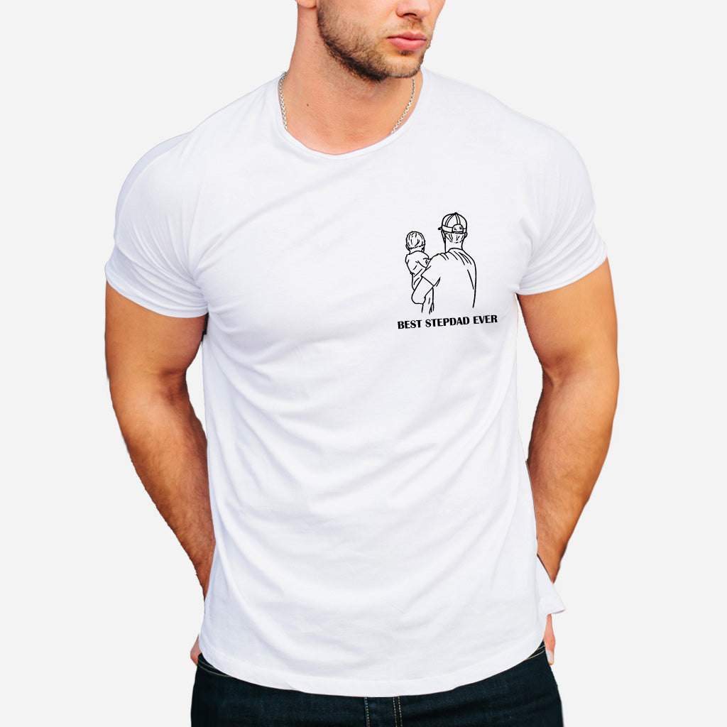 Best StepDad Ever - Gift for step dad - Personalized T-shirt And Hoodie