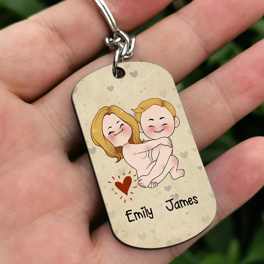 I Hope Your Day Is Nice As My Your Butt - Personalized Couple Stainless Steel Keychain