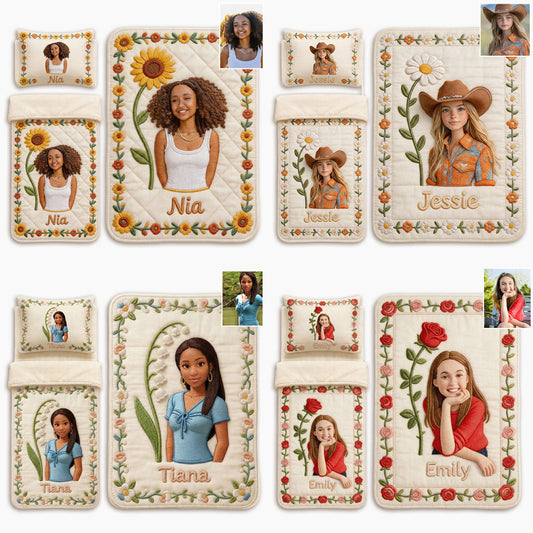 Any Flower, Custom From Photo - Personalized Daughter Nap Mat