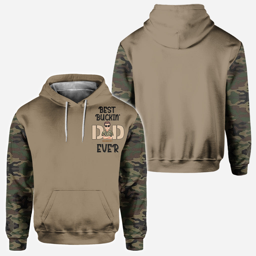 Best Buckin' Dad - Personalized Hunting All Over Shirt
