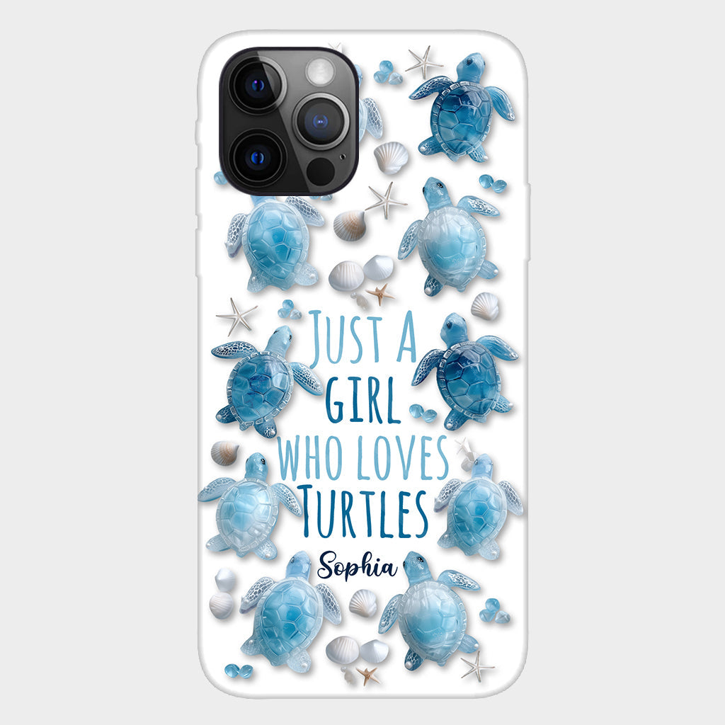 Just A Girl Who Loves Turtles - Personalized Turtle Full Print Phone Case