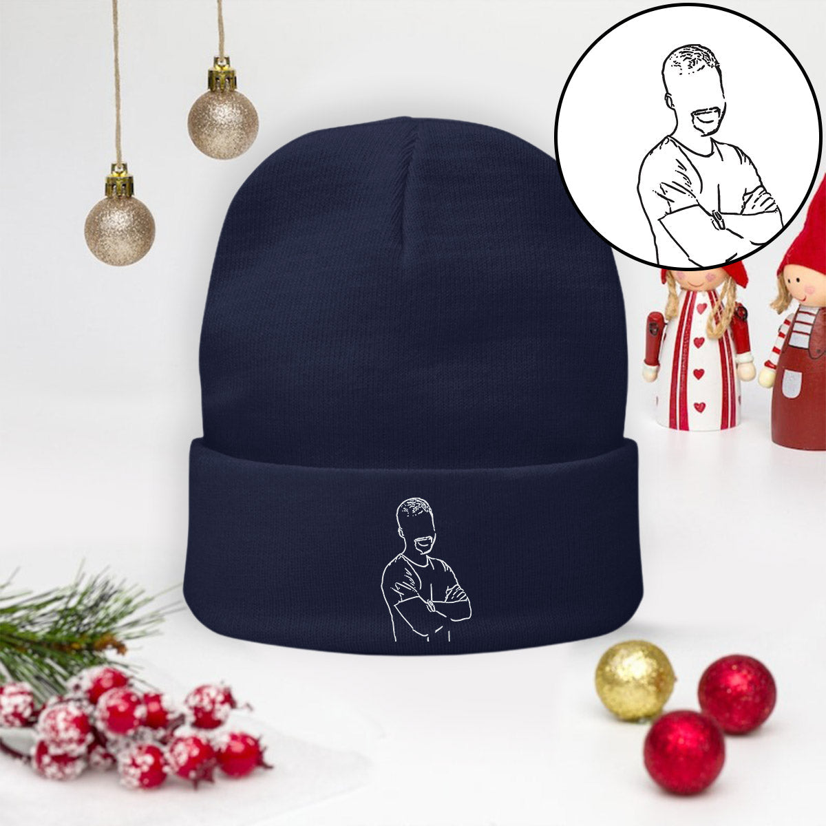 Custom Photo - Personalized Son Embroidered Beanie