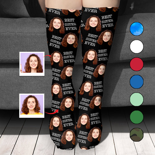 Custom Face - Personalized Sibling Socks