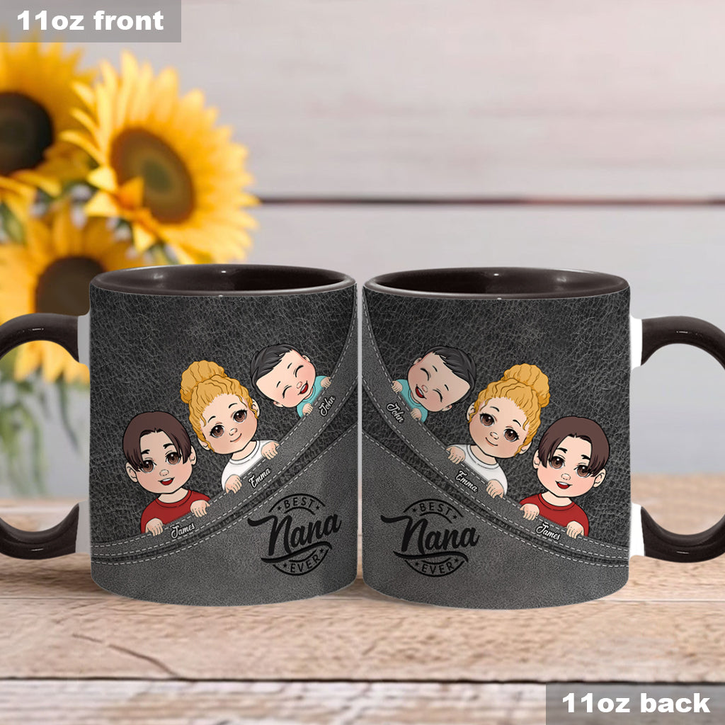 Best Grandma / Grandpa / Dad / Mom Ever - Personalized Grandma Accent Mug