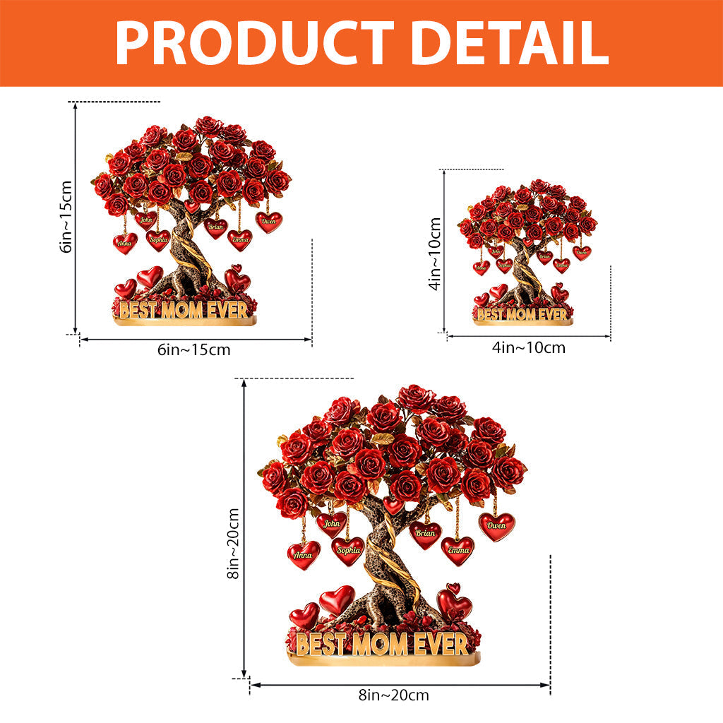 Best Mother Ever - Personalized Mother Custom Shaped Acrylic Plaque