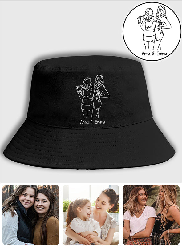 Custom Photo - Personalized Daughter Embroidered Bucket Hat