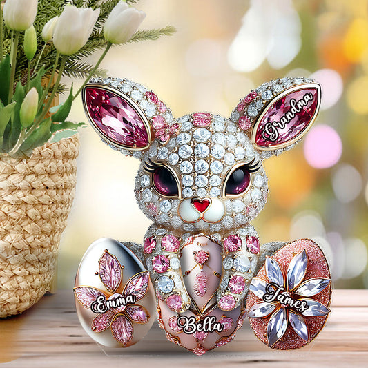 Easter Bunny - Personalized Grandma Custom Shaped Acrylic Plaque