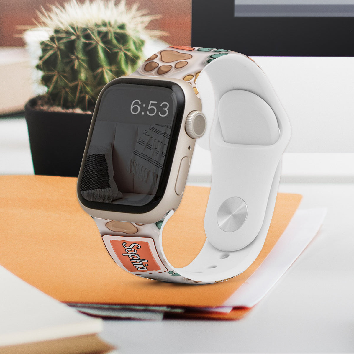 Best Dog Mom Cat Dad Ever - Personalized Dog Apple Watch Band