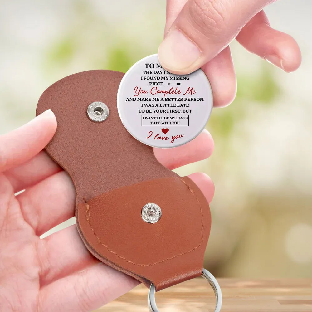 Personalized Pocket Hug Love Token With Engraved Message and Hand-Holding Art Unique Romantic Gift for Him