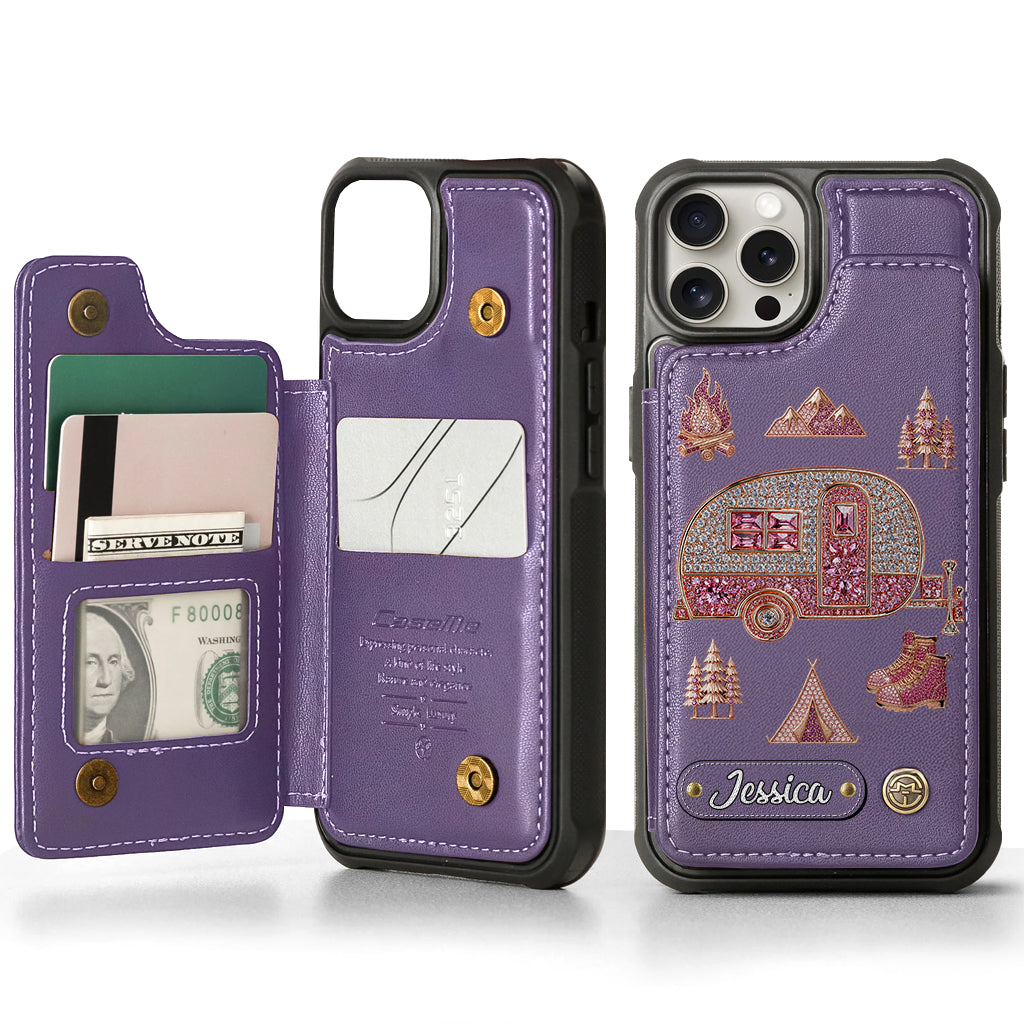 Love Camping - Personalized Camping Wallet Phone Case