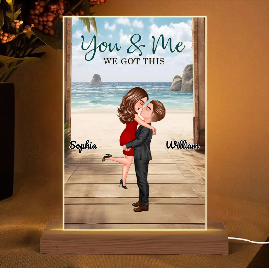 "My Missing Piece Personalized Wooden Acrylic & LED Plaque – Perfect for Any Gift Occasion"