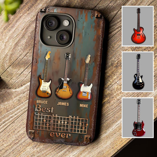 Best Guitar Dad Ever - Personalized Guitar Full Print Phone Case