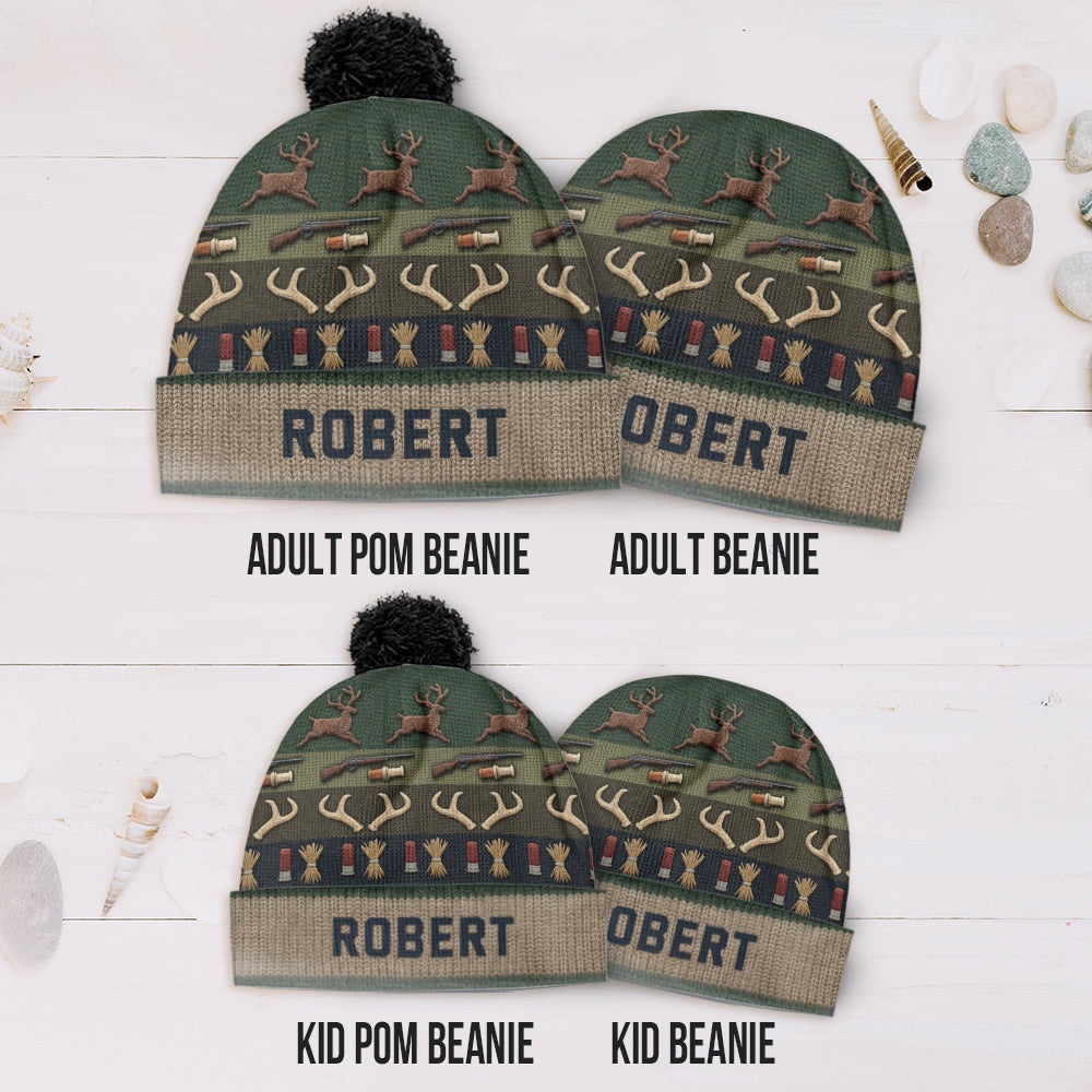 Deer Hunting Season - Personalized Hunting Beanie Hat
