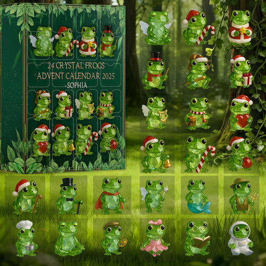Frog Lovers - Personalized Frog Advent Calendar With Ornaments