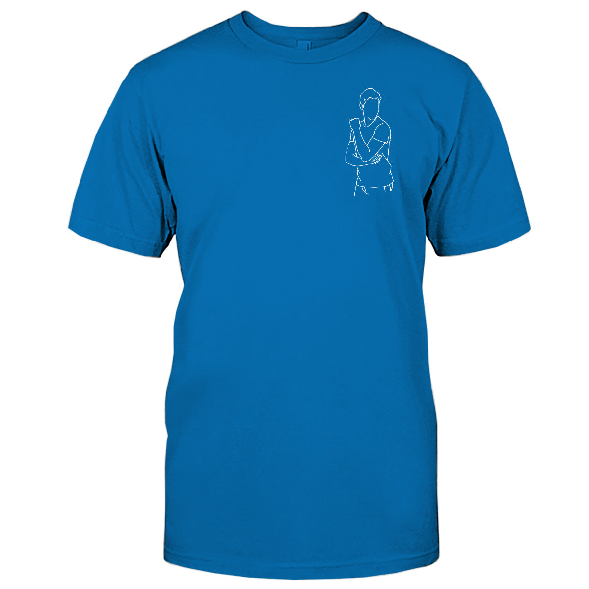 Custom Line Art - Personalized grandson Embroidered T-shirt