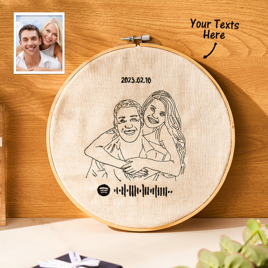 I Love You Forever - Personalized Couple Spotify Embroidery
