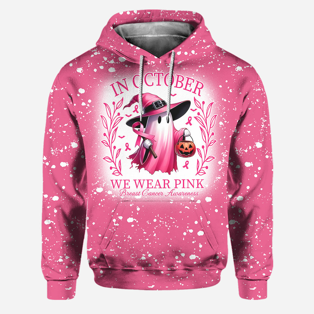 In October We Wear Pink Breast Cancer Awareness Hoodie and Leggings
