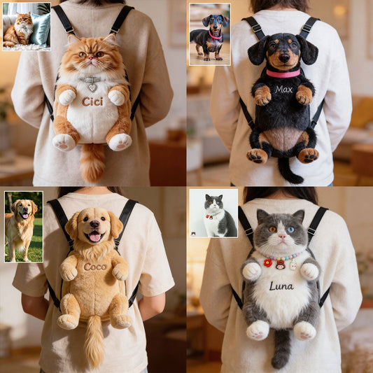 Always By My Side Plush Backpack - Personalized Dog Plush Backpack