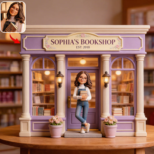 Custom Any Photo Bookshop - Personalized Book Custom Shaped Acrylic Plaque