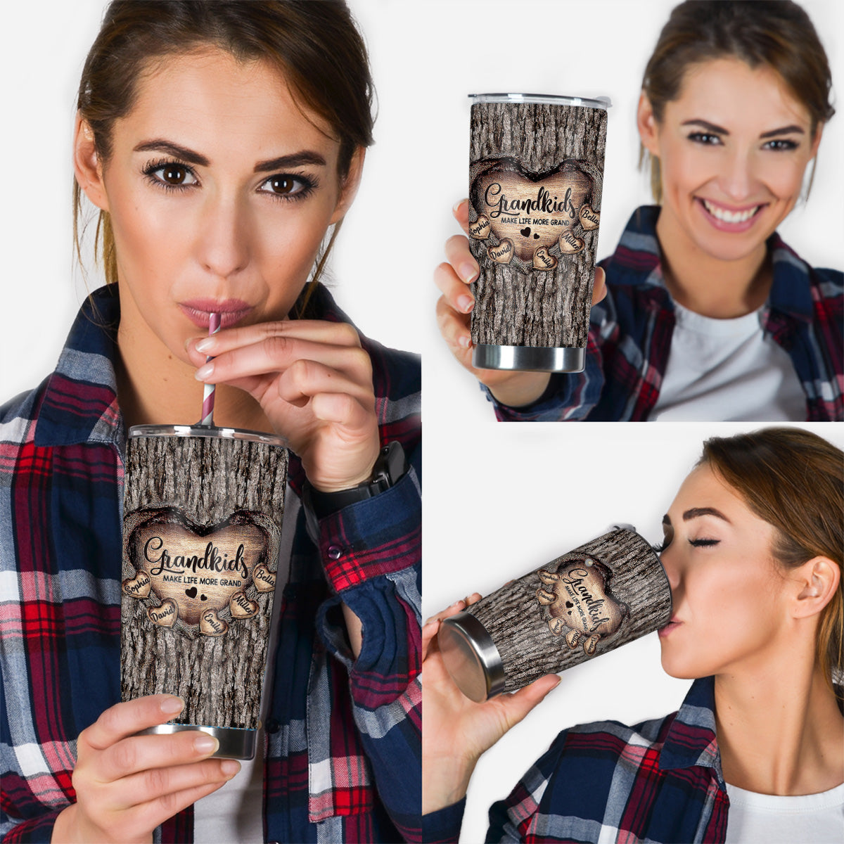 Grandma's Heart - Personalized Grandma Tumbler