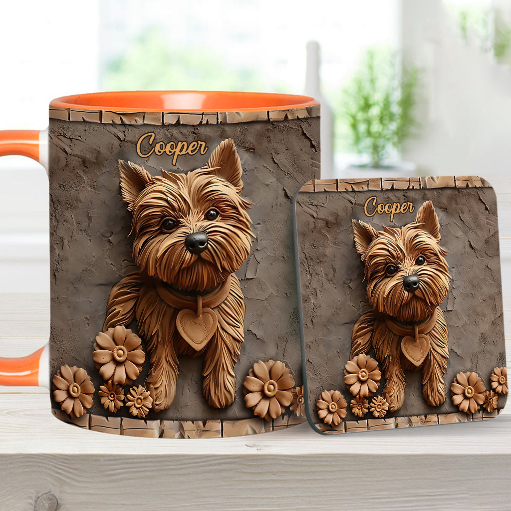 Cute Yorkshire Terrier - Personalized Dog Accent Mug
