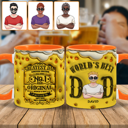 World's Best Dad - Personalized Father Accent Mug