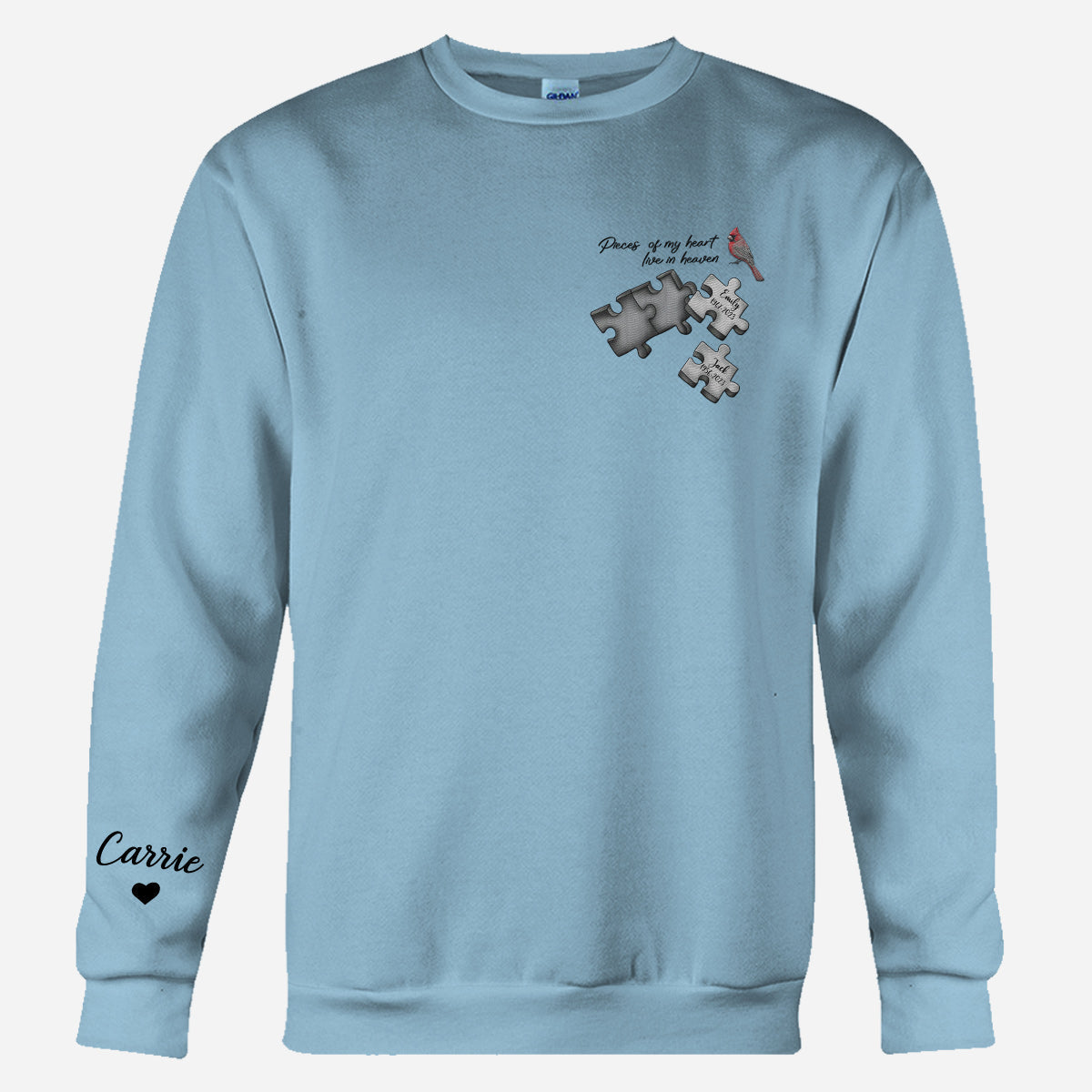 Memorial Butterfly Dragonfly Heaven Feather - Personalized Memorial Embroidered Sweater
