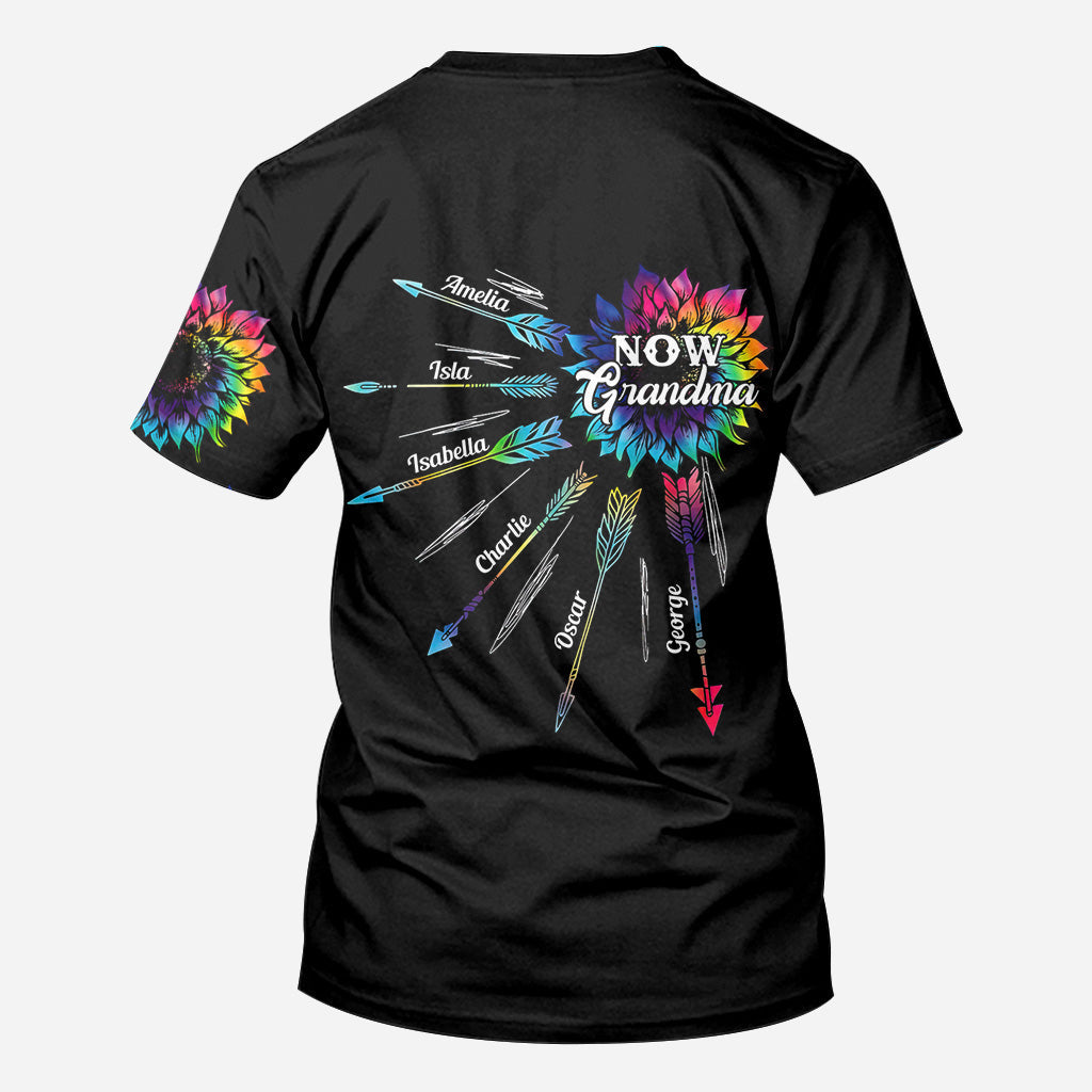 First Mother Now Grandma With Any Title And Kid Name - Personalized Mother All Over Shirt