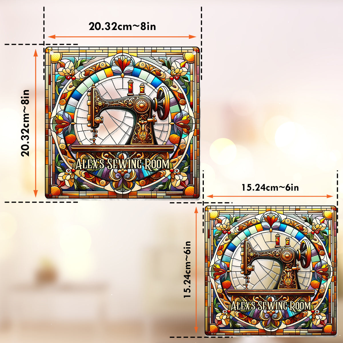 My Sewing Room - Personalized Sewing Window Hanging Suncatcher Ornament