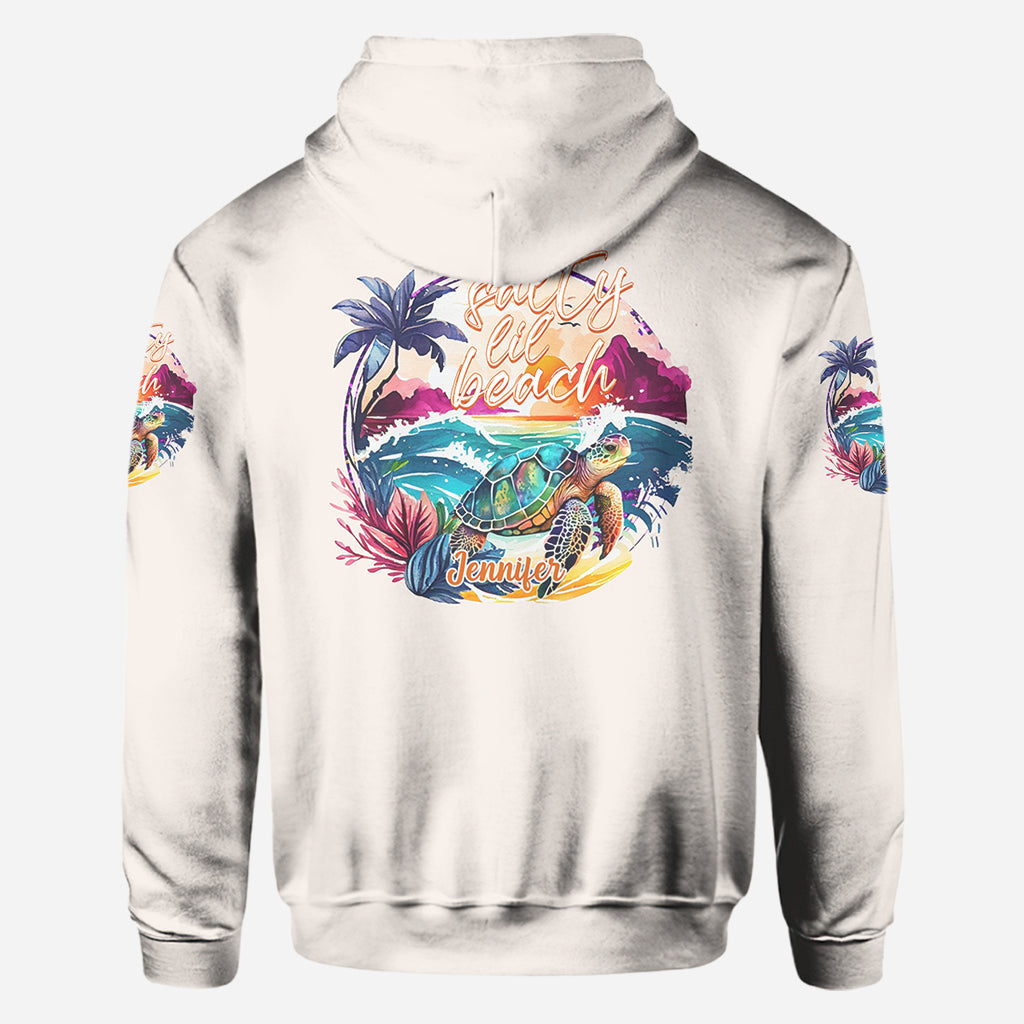 Salty Lil' Beach - Personalized Turtle All Over Shirt